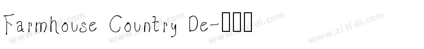 Farmhouse Country De字体转换